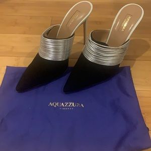 Beautiful Aquazurra Two tone mules